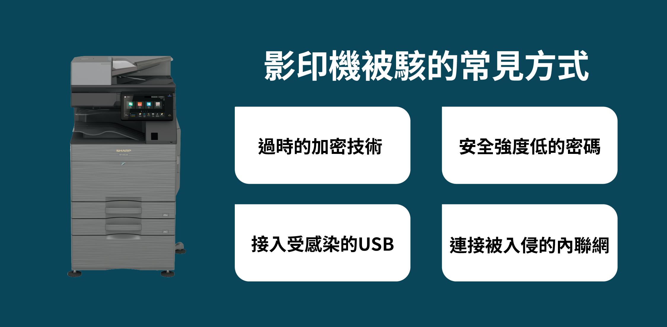 影印機被駭的常見方式